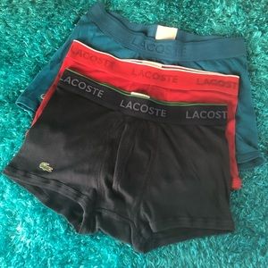 Combo pkg of 3 - LACOSTE Boxer Trunks for Men.